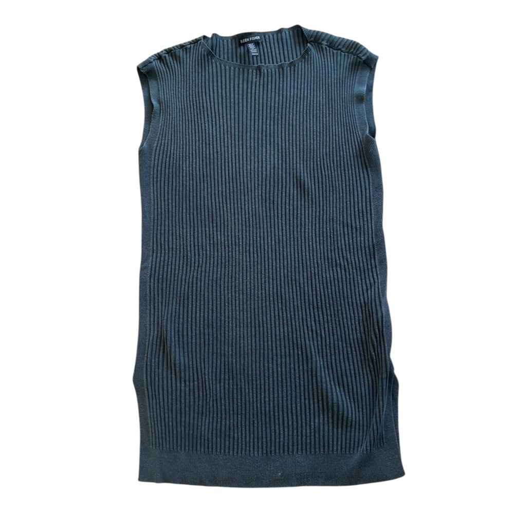 Eileen Fisher Tencel Ribbed Knit Vest/Tunic • XS/S